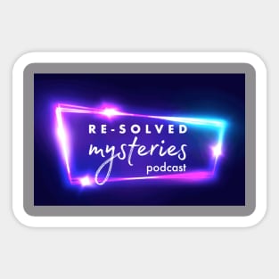 Re-Solved Mysteries Glowy AF Neon Logo Sticker